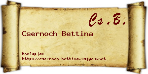 Csernoch Bettina névjegykártya