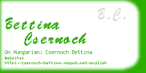 bettina csernoch business card